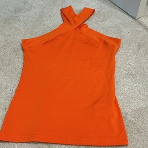 Orange Criss cross top